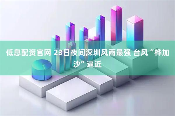 低息配资官网 23日夜间深圳风雨最强 台风“桦加沙”逼近